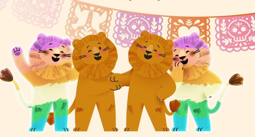 The four brothers together at Día de los Muertos